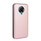 For Xiaomi Redmi K30 Pro Carbon Fiber Texture Horizontal Flip TPU + PC + PU Leather Case with Card Slot(Pink) - 3