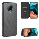 For Xiaomi Redmi K30 Pro Carbon Fiber Texture Horizontal Flip TPU + PC + PU Leather Case with Card Slot(Black) - 1