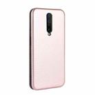 For Xiaomi Redmi K30 Carbon Fiber Texture Horizontal Flip TPU + PC + PU Leather Case with Card Slot(Pink) - 3