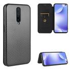 For Xiaomi Redmi K30 Carbon Fiber Texture Horizontal Flip TPU + PC + PU Leather Case with Card Slot(Black) - 1