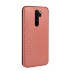 For Xiaomi Redmi Note 8 Pro Carbon Fiber Texture Horizontal Flip TPU + PC + PU Leather Case with Card Slot(Brown) - 3