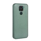 For Xiaomi Redmi Note 9 Carbon Fiber Texture Horizontal Flip TPU + PC + PU Leather Case with Card Slot(Green) - 3