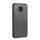 For Xiaomi Redmi Note 9S Carbon Fiber Texture Horizontal Flip TPU + PC + PU Leather Case with Card Slot(Black) - 3