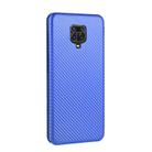 For Xiaomi Redmi Note 9S Carbon Fiber Texture Horizontal Flip TPU + PC + PU Leather Case with Card Slot(Blue) - 2