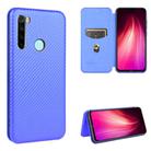 For Xiaomi Redmi Note 8T Carbon Fiber Texture Horizontal Flip TPU + PC + PU Leather Case with Card Slot(Blue) - 1