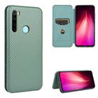 For Xiaomi Redmi Note 8T Carbon Fiber Texture Horizontal Flip TPU + PC + PU Leather Case with Card Slot(Green) - 1