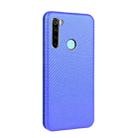 For Xiaomi Redmi Note 8 Carbon Fiber Texture Horizontal Flip TPU + PC + PU Leather Case with Card Slot(Blue) - 3