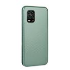 For Xiaomi Mi 10 Lite Carbon Fiber Texture Horizontal Flip TPU + PC + PU Leather Case with Card Slot(Green) - 3