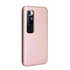 For Xiaomi Mi 10 Ultra Carbon Fiber Texture Horizontal Flip TPU + PC + PU Leather Case with Card Slot(Pink) - 3