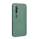 For Xiaomi Mi CC9 Pro Carbon Fiber Texture Horizontal Flip TPU + PC + PU Leather Case with Card Slot(Green) - 3