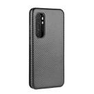 For Xiaomi Mi Note 10 Lite Carbon Fiber Texture Horizontal Flip TPU + PC + PU Leather Case with Card Slot(Black) - 3