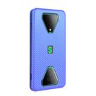 For Xiaomi Black Shark 3 Carbon Fiber Texture Horizontal Flip TPU + PC + PU Leather Case with Card Slot(Blue) - 3