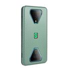 For Xiaomi Black Shark 3 Carbon Fiber Texture Horizontal Flip TPU + PC + PU Leather Case with Card Slot(Green) - 3