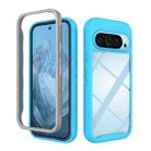 For Google Pixel 9 / 9 Pro Starry Sky Solid Color Shockproof TPU Clear PC Phone Case(Sky Blue) - 1