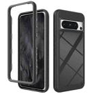 For Google Pixel 8 Pro Starry Sky Solid Color Shockproof TPU Clear PC Phone Case(Black) - 1