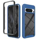 For Google Pixel 8 Pro Starry Sky Solid Color Shockproof TPU Clear PC Phone Case(Dark Blue) - 1