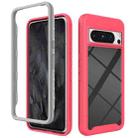 For Google Pixel 8 Pro Starry Sky Solid Color Shockproof TPU Clear PC Phone Case(Pink) - 1