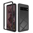 For Google Pixel 7 Pro Starry Sky Solid Color Shockproof TPU Clear PC Phone Case(Black) - 1