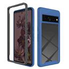 For Google Pixel 7 Pro Starry Sky Solid Color Shockproof TPU Clear PC Phone Case(Dark Blue) - 1