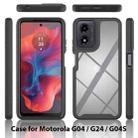 For Motorola Moto E14 / G24 / G04 Starry Sky Solid Color Shockproof TPU Clear PC Phone Case(Purple) - 2