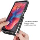 For Motorola Moto E14 / G24 / G04 Starry Sky Solid Color Shockproof TPU Clear PC Phone Case(Purple) - 3