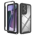 Motorola Moto G Stylus 5G 2024 Starry Sky Solid Color Shockproof TPU Clear PC Phone Case(Black) - 1