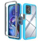 Motorola Moto G Stylus 5G 2024 Starry Sky Solid Color Shockproof TPU Clear PC Phone Case(Sky Blue) - 1