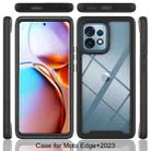 For Motorola Edge+ 2023 Starry Sky Solid Color Shockproof TPU Clear PC Phone Case(Red) - 2