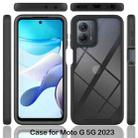 For Motorola Moto G 5G 2023 Starry Sky Solid Color Shockproof TPU Clear PC Phone Case(Black) - 2
