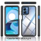 For Motorola Moto G14 Starry Sky Solid Color Shockproof TPU Clear PC Phone Case(Black) - 2