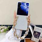 For Xiaomi Mix Flip Sparkling Diamond Rhombus PC Phone Case with Silk Scarf Bracelet(Silver) - 2