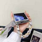 For Xiaomi Mix Flip Sparkling Diamond Rhombus PC Phone Case with Silk Scarf Bracelet(Silver) - 3