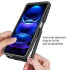 For Redmi Note 12 5G Starry Sky Solid Color Shockproof TPU Clear PC Phone Case(Black) - 3