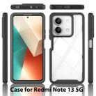 For Redmi Note 13 5G Starry Sky Solid Color Shockproof TPU Clear PC Phone Case(Black) - 2