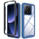 For Xiaomi 13T / 13T Pro Starry Sky Solid Color Shockproof TPU Clear PC Phone Case(Dark Blue) - 1