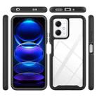 For Xiaomi Poco X5 Starry Sky Solid Color Shockproof TPU Clear PC Phone Case(Black) - 2