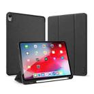 For iPad Air 2022 / 2020 10.9 DUX DUCIS Domo Series Horizontal Flip Magnetic TPU + PU Leather Case with Three-folding Holder & Pen Slot(Black) - 1