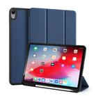 For iPad Air 11 2024 / 2022 / 2020 10.9 DUX DUCIS Domo Series Horizontal Flip Magnetic TPU + PU Leather Case with Three-folding Holder & Pen Slot(Blue) - 1