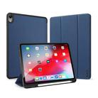 For iPad Air 11 2024 / 2022 / 2020 10.9 DUX DUCIS Domo Series Horizontal Flip Magnetic TPU + PU Leather Case with Three-folding Holder & Pen Slot(Blue) - 2