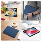 For iPad Air 11 2024 / 2022 / 2020 10.9 DUX DUCIS Domo Series Horizontal Flip Magnetic TPU + PU Leather Case with Three-folding Holder & Pen Slot(Blue) - 4