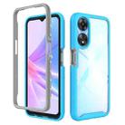 For OPPO A78 5G Starry Sky Solid Color Shockproof TPU Clear PC Phone Case(Sky Blue) - 1