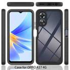 For OPPO A17 4G Starry Sky Solid Color Shockproof TPU Clear PC Phone Case(Black) - 2