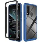 For TCL 20 XE Starry Sky Solid Color Shockproof TPU Clear PC Phone Case(Dark Blue) - 1