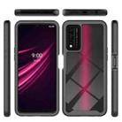 For T-Mobile REVVL V+ 5G Starry Sky Solid Color Shockproof TPU Clear PC Phone Case(Black) - 3