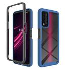 For T-Mobile REVVL V+ 5G Starry Sky Solid Color Shockproof TPU Clear PC Phone Case(Dark Blue) - 1