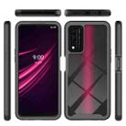 For T-Mobile REVVL V+ 5G Starry Sky Solid Color Shockproof TPU Clear PC Phone Case(Red) - 3