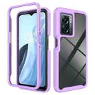 For OnePlus Nord N300 Starry Sky Solid Color Shockproof TPU Clear PC Phone Case(Purple) - 1