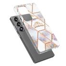 For Samsung Galaxy S25 Ultra 5G Splicing Marble Flower IMD TPU Phone Case(Crown) - 2