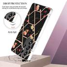 For Samsung Galaxy S25 Ultra 5G Splicing Marble Flower IMD TPU Phone Case(Black Flower) - 3