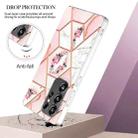 For Samsung Galaxy S25 Ultra 5G Splicing Marble Flower IMD TPU Phone Case(Pink Flower) - 3
